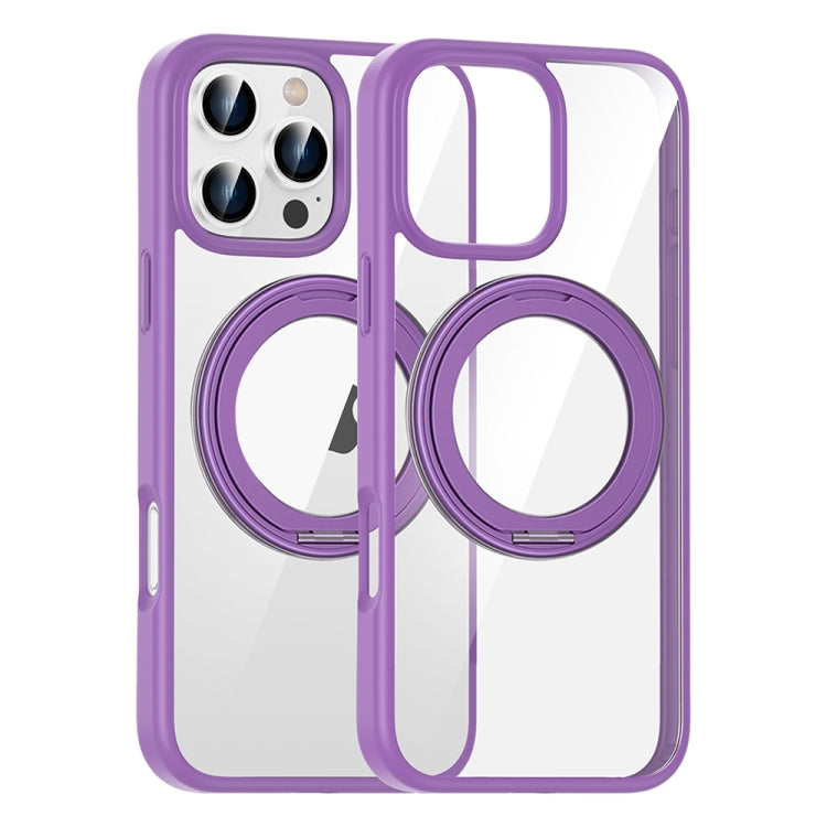 High Transparency 360 Degree Rotating Holder MagSafe Phone Case, For iPhone 16 Pro Max, For iPhone 16 Pro, For iPhone 16