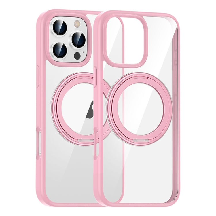 High Transparency 360 Degree Rotating Holder MagSafe Phone Case, For iPhone 16 Pro Max, For iPhone 16 Pro, For iPhone 16