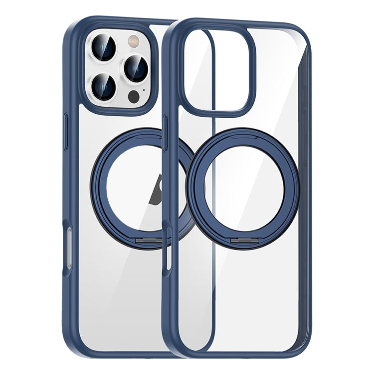 High Transparency 360 Degree Rotating Holder MagSafe Phone Case, For iPhone 16 Pro Max, For iPhone 16 Pro, For iPhone 16