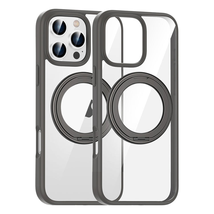 High Transparency 360 Degree Rotating Holder MagSafe Phone Case, For iPhone 16 Pro Max, For iPhone 16 Pro, For iPhone 16