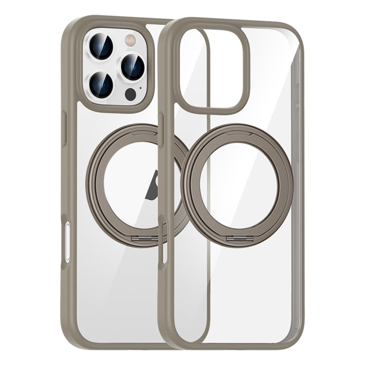 High Transparency 360 Degree Rotating Holder MagSafe Phone Case, For iPhone 16 Pro Max, For iPhone 16 Pro, For iPhone 16