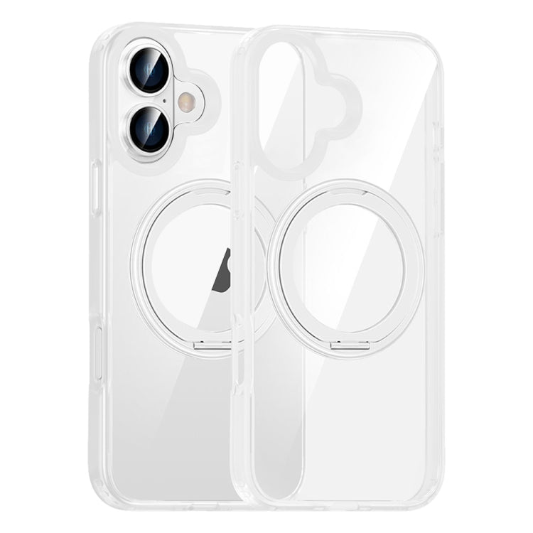 High Transparency 360 Degree Rotating Holder MagSafe Phone Case, For iPhone 16 Pro Max, For iPhone 16 Pro, For iPhone 16