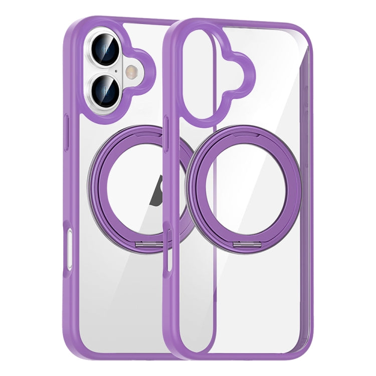 High Transparency 360 Degree Rotating Holder MagSafe Phone Case, For iPhone 16 Pro Max, For iPhone 16 Pro, For iPhone 16