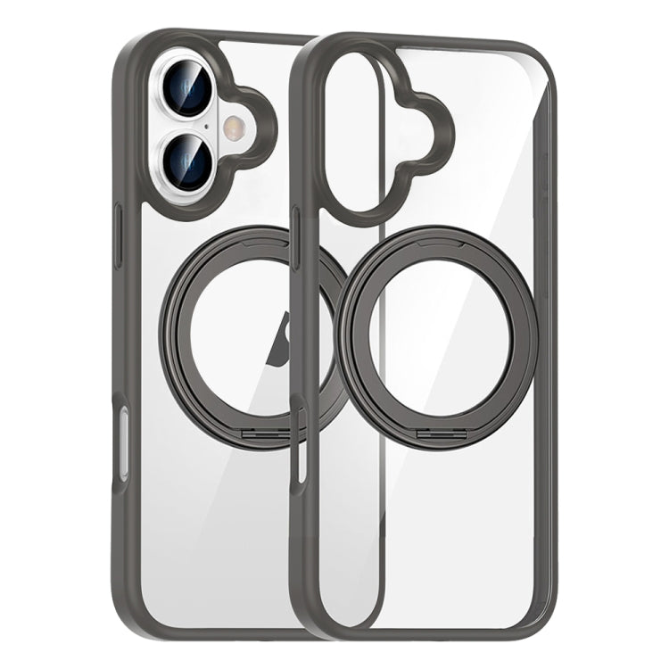 High Transparency 360 Degree Rotating Holder MagSafe Phone Case, For iPhone 16 Pro Max, For iPhone 16 Pro, For iPhone 16
