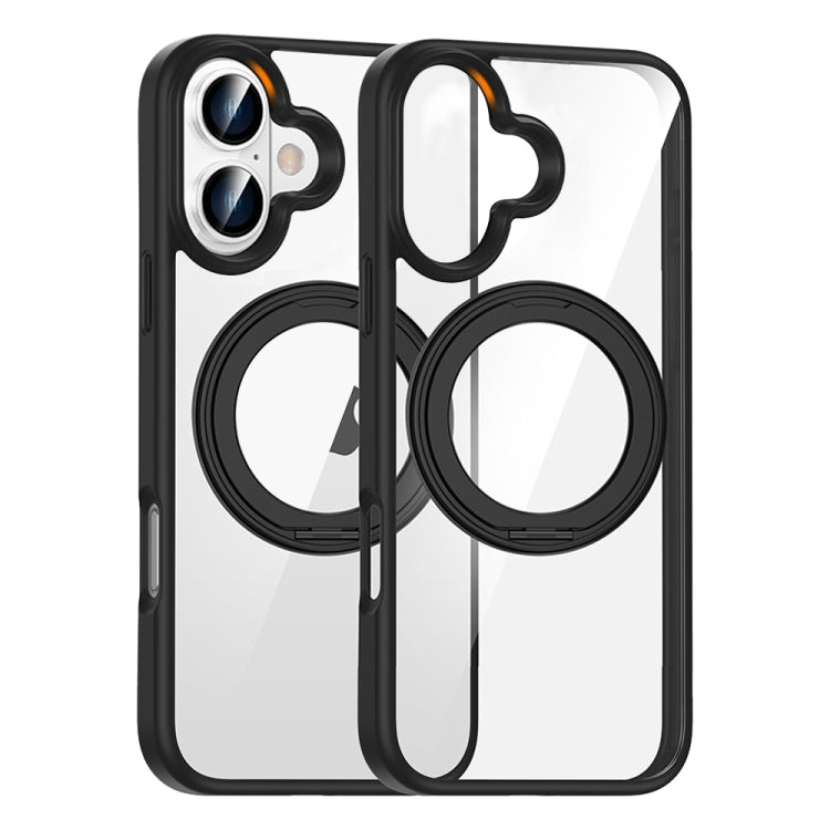High Transparency 360 Degree Rotating Holder MagSafe Phone Case, For iPhone 16 Pro Max, For iPhone 16 Pro, For iPhone 16