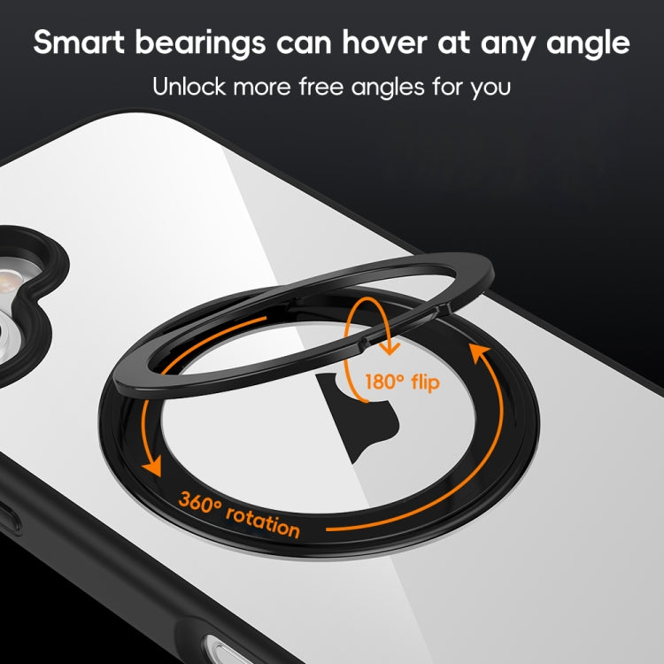 High Transparency 360 Degree Rotating Holder MagSafe Phone Case, For iPhone 16 Pro Max, For iPhone 16 Pro, For iPhone 16