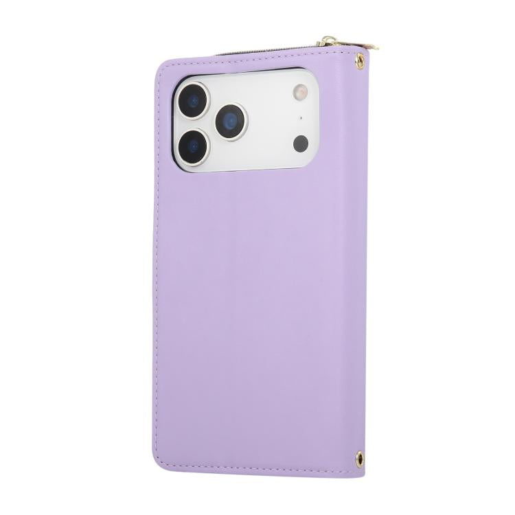 Nine-card Slots Zipper Wallet Bag Leather Phone Case