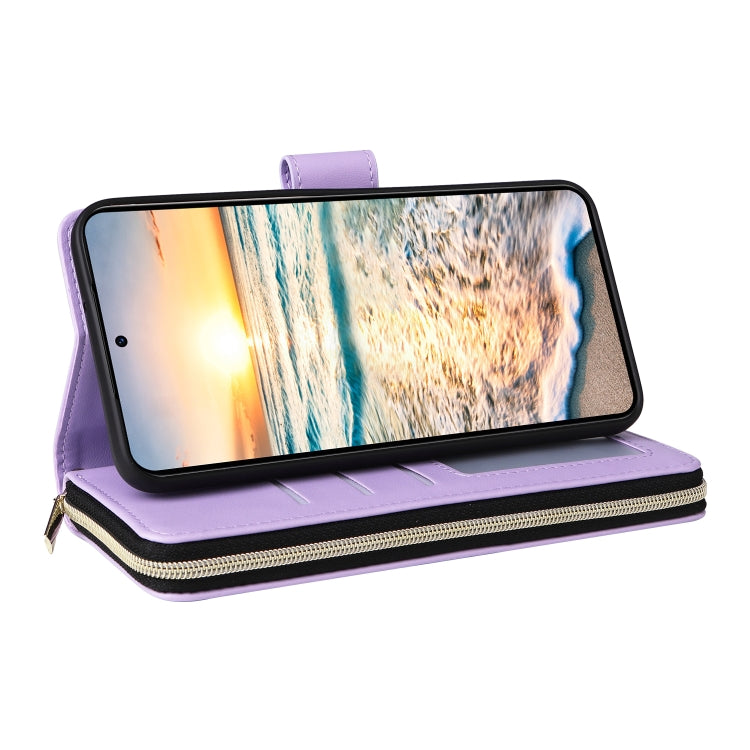Nine-card Slots Zipper Wallet Bag Leather Phone Case, For Samsung Galaxy S23 5G, For Samsung Galaxy S22 Ultra 5G, For Samsung Galaxy S22+ 5G