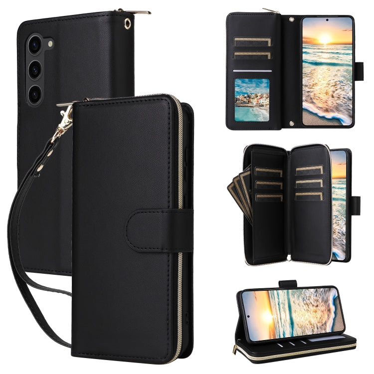 Nine-card Slots Zipper Wallet Bag Leather Phone Case, For Samsung Galaxy S23 5G, For Samsung Galaxy S22 Ultra 5G, For Samsung Galaxy S22+ 5G