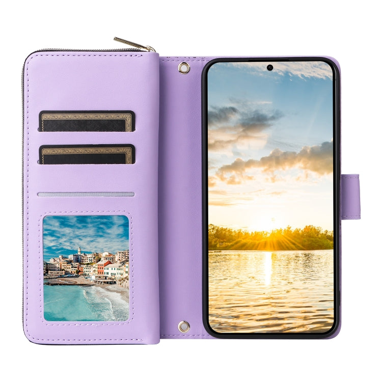 Nine-card Slots Zipper Wallet Bag Leather Phone Case, For Samsung Galaxy S23 FE 5G, For Samsung Galaxy S23 Ultra 5G, For Samsung Galaxy S23+ 5G