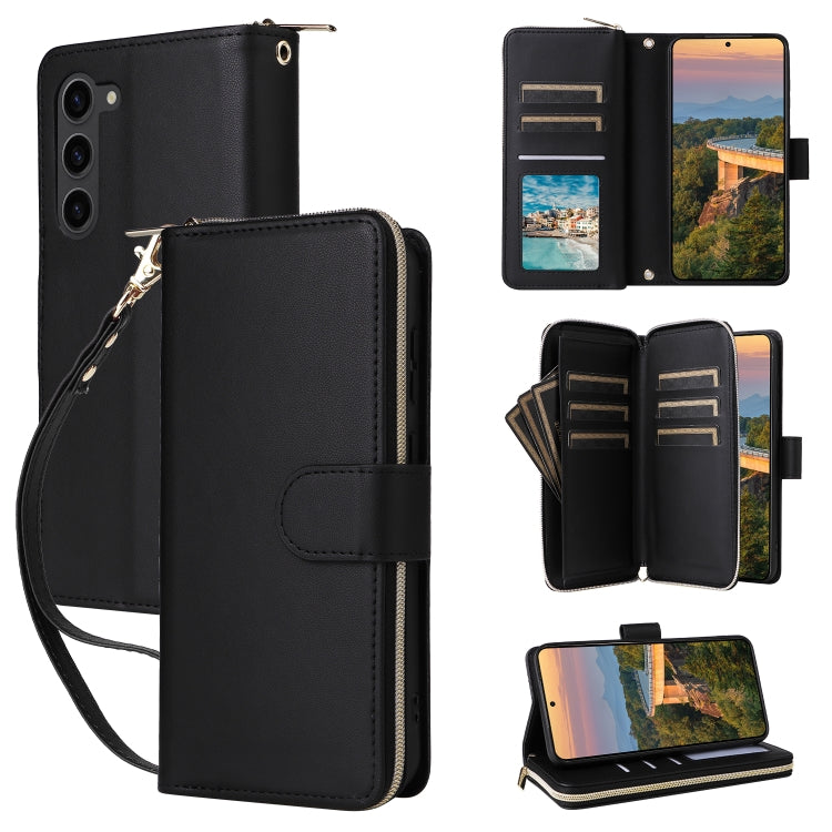 Nine-card Slots Zipper Wallet Bag Leather Phone Case, For Samsung Galaxy S23 FE 5G, For Samsung Galaxy S23 Ultra 5G, For Samsung Galaxy S23+ 5G