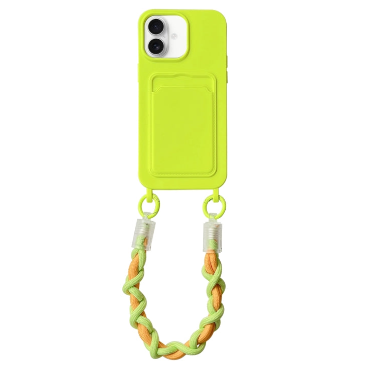 Dopamine Card Slot Phone Case with Lanyard, For iPhone 16 Pro Max, For iPhone 16 Pro, For iPhone 16 Plus, For iPhone 16