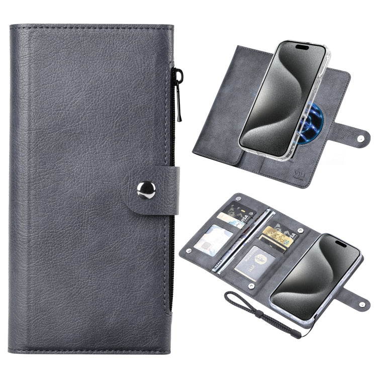ViLi GVS-C Series MagSafe Magnetic RFID Leather Flip Phone Case, For iPhone 16 Pro Max, For iPhone 16 Pro, For iPhone 16 Plus, For iPhone 16, For iPhone 15 Pro Max, For iPhone 15 Pro