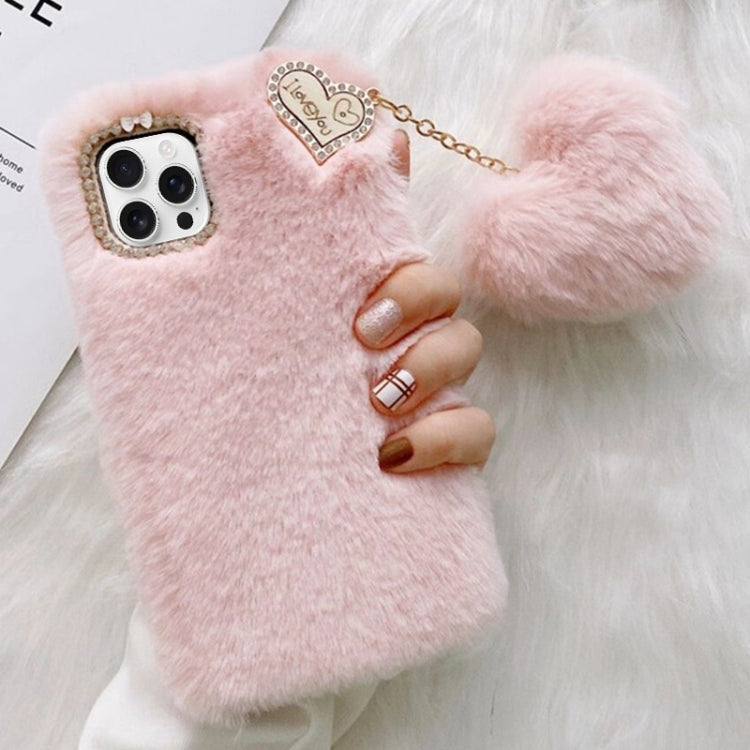 Gold Diamond Flower Decorated Plush Silicone Phone Case with Pendant, For iPhone 12, For iPhone 12 Pro Max, For iPhone 12 Pro, For iPhone 12 mini