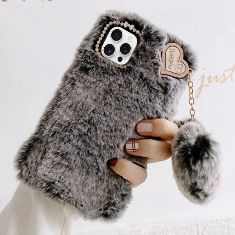 Gold Diamond Flower Decorated Plush Silicone Phone Case with Pendant, For iPhone 12, For iPhone 12 Pro Max, For iPhone 12 Pro, For iPhone 12 mini