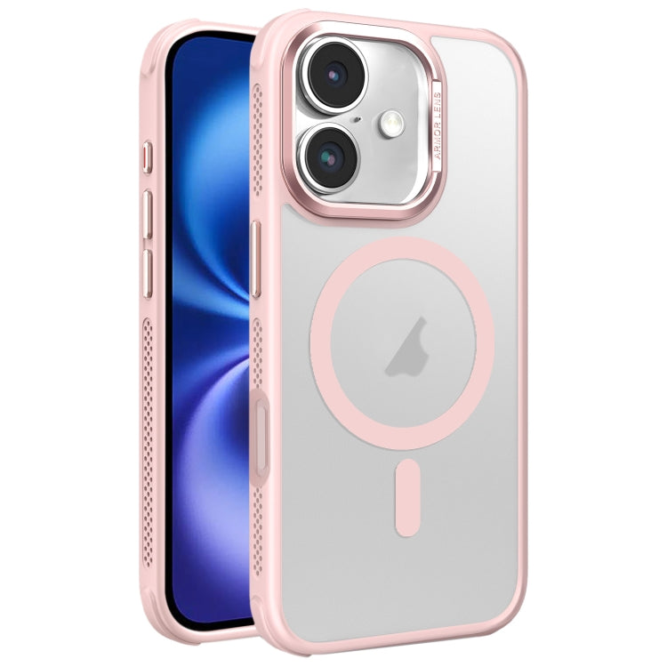 Hardware Side Cooling Skin Feel Frosted Metal Lens Frame MagSafe Phone Case, For iPhone 16, For iPhone 15 Pro Max, For iPhone 15 Pro