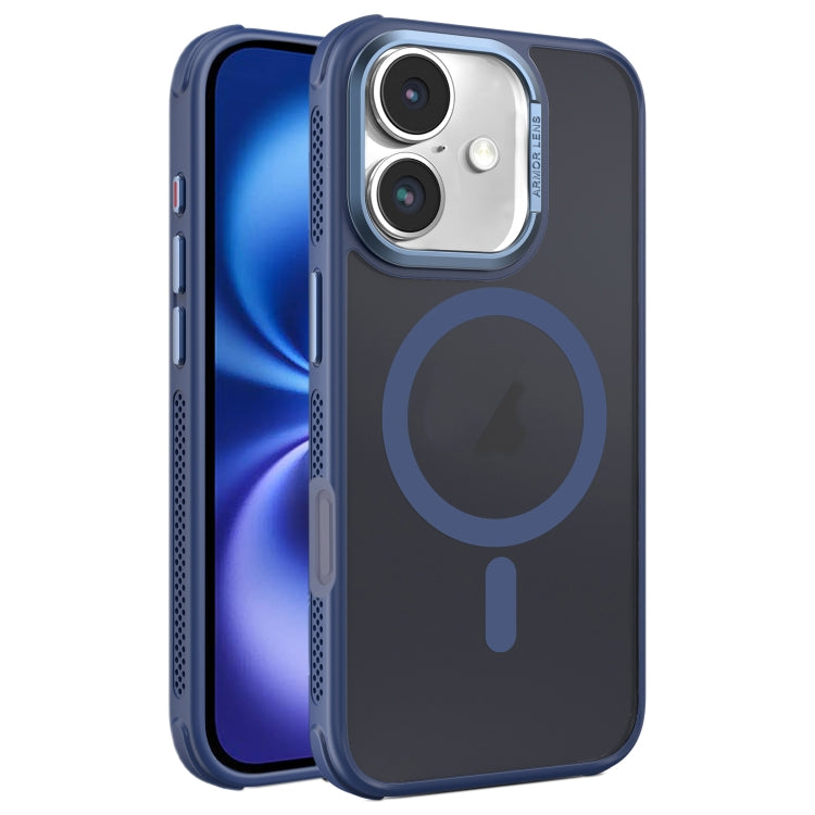 Hardware Side Cooling Skin Feel Frosted Metal Lens Frame MagSafe Phone Case, For iPhone 16, For iPhone 15 Pro Max, For iPhone 15 Pro