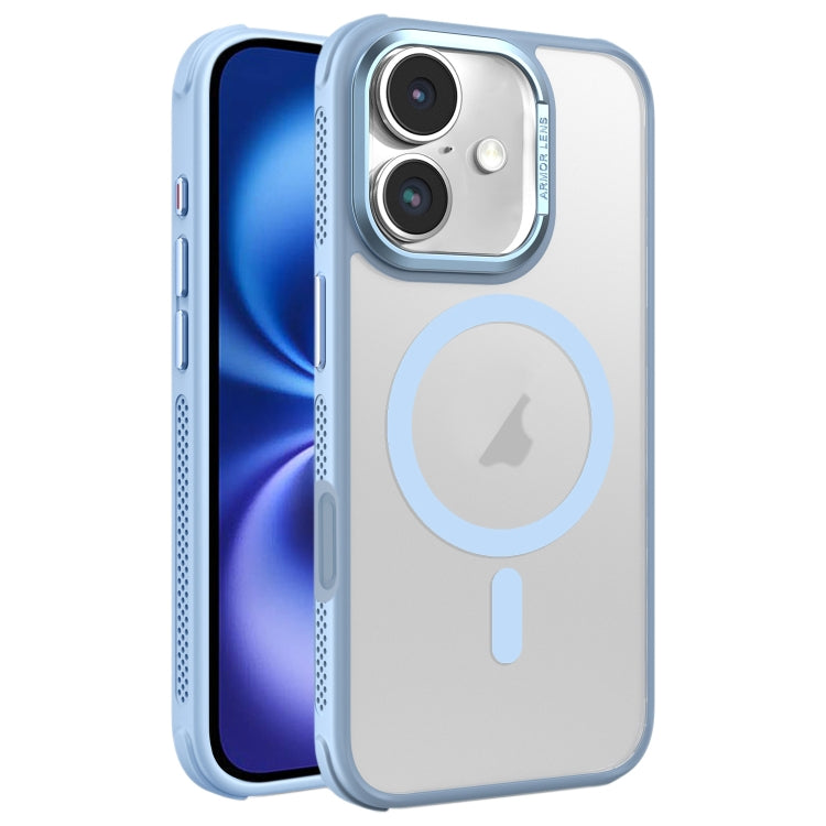 Hardware Side Cooling Skin Feel Frosted Metal Lens Frame MagSafe Phone Case, For iPhone 16, For iPhone 15 Pro Max, For iPhone 15 Pro