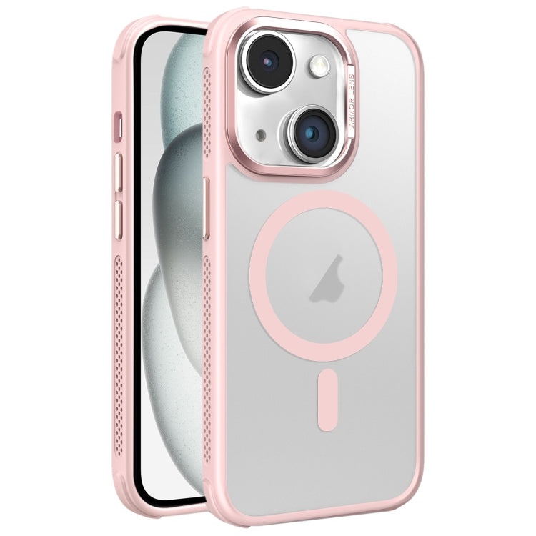 Hardware Side Cooling Skin Feel Frosted Metal Lens Frame MagSafe Phone Case, For iPhone 15 Plus, For iPhone 15, For iPhone 14 Plus