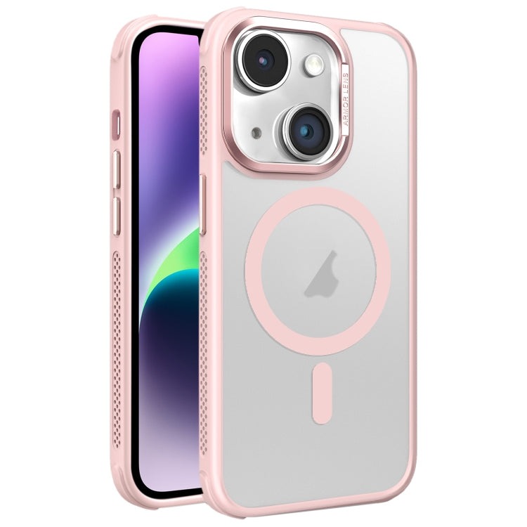 Hardware Side Cooling Skin Feel Frosted Metal Lens Frame MagSafe Phone Case, For iPhone 15 Plus, For iPhone 15, For iPhone 14 Plus