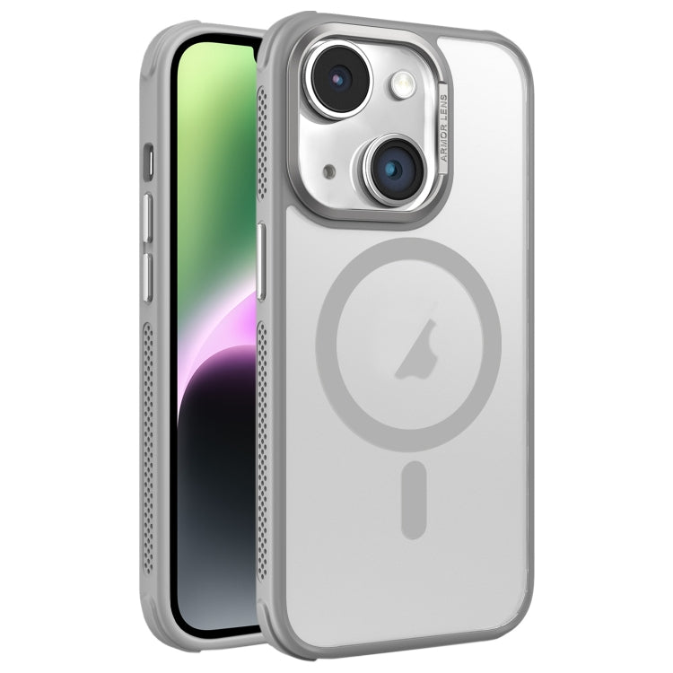 Hardware Side Cooling Skin Feel Frosted Metal Lens Frame MagSafe Phone Case, For iPhone 14, For iPhone 14 Pro, For iPhone 14 Pro Max
