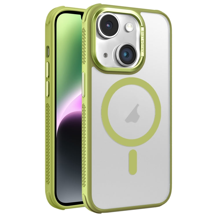 Hardware Side Cooling Skin Feel Frosted Metal Lens Frame MagSafe Phone Case, For iPhone 14, For iPhone 14 Pro, For iPhone 14 Pro Max