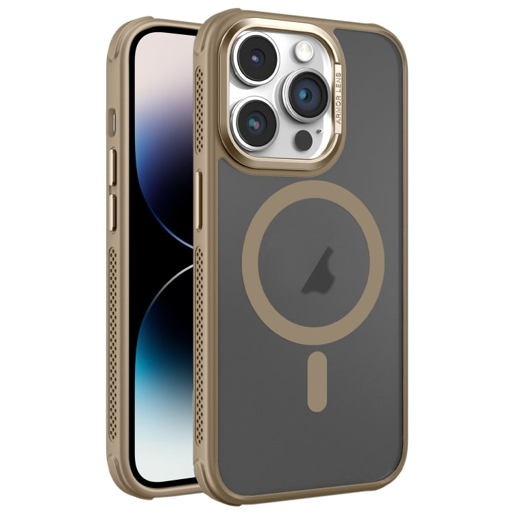 Hardware Side Cooling Skin Feel Frosted Metal Lens Frame MagSafe Phone Case, For iPhone 14, For iPhone 14 Pro, For iPhone 14 Pro Max