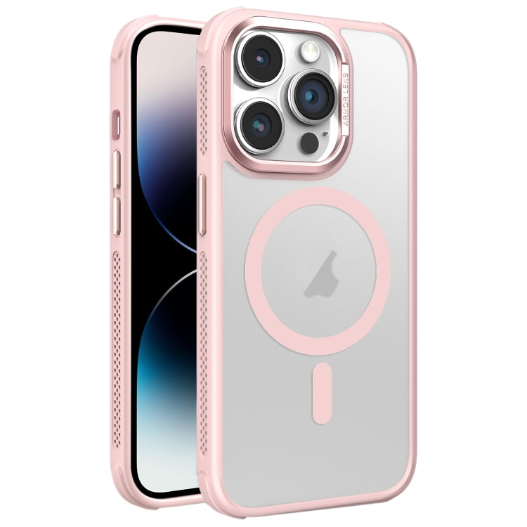 Hardware Side Cooling Skin Feel Frosted Metal Lens Frame MagSafe Phone Case, For iPhone 14, For iPhone 14 Pro, For iPhone 14 Pro Max