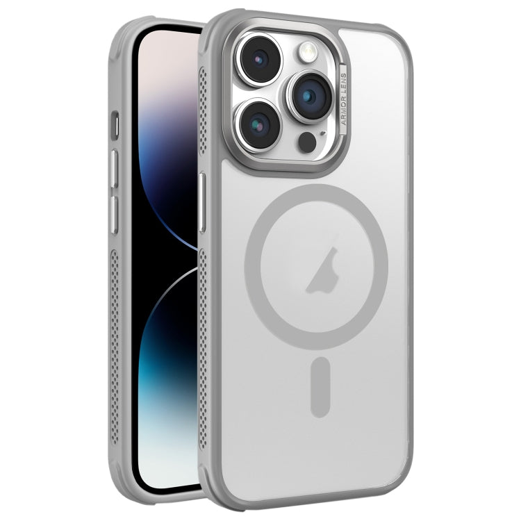 Hardware Side Cooling Skin Feel Frosted Metal Lens Frame MagSafe Phone Case, For iPhone 14, For iPhone 14 Pro, For iPhone 14 Pro Max