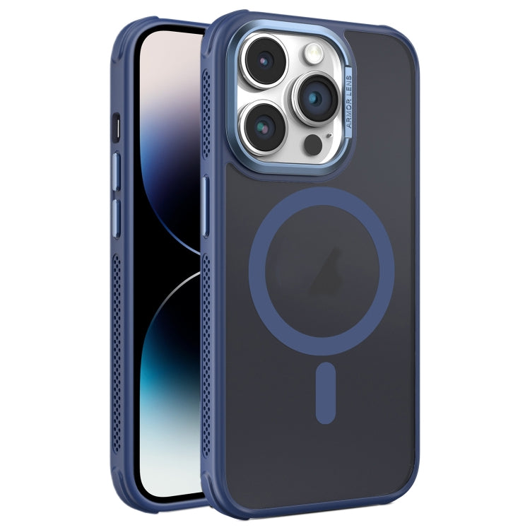 Hardware Side Cooling Skin Feel Frosted Metal Lens Frame MagSafe Phone Case, For iPhone 14, For iPhone 14 Pro, For iPhone 14 Pro Max