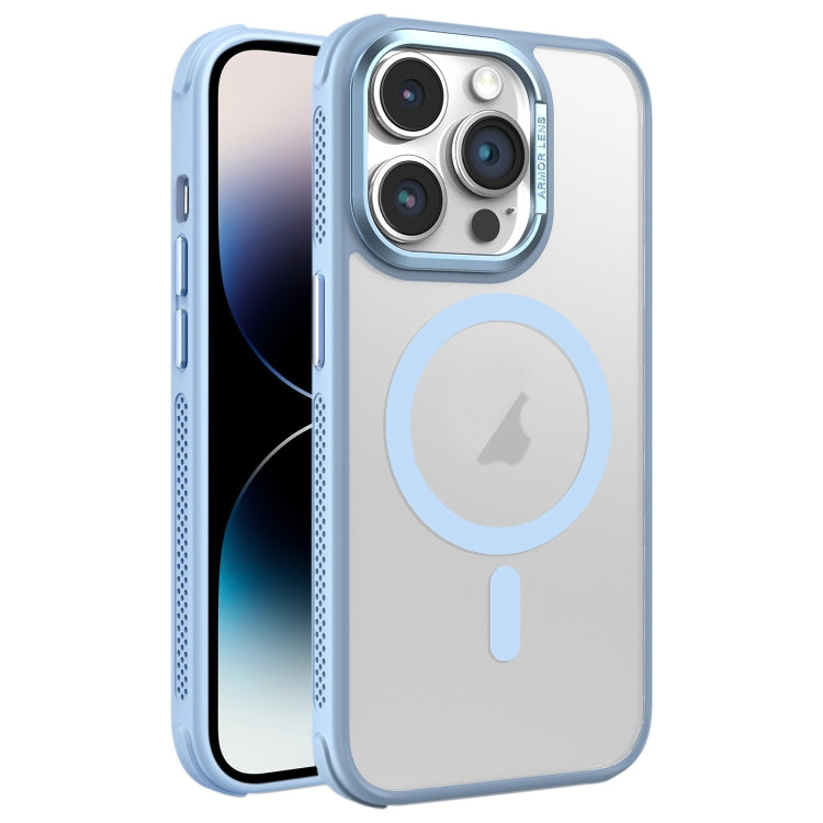 Hardware Side Cooling Skin Feel Frosted Metal Lens Frame MagSafe Phone Case, For iPhone 14, For iPhone 14 Pro, For iPhone 14 Pro Max