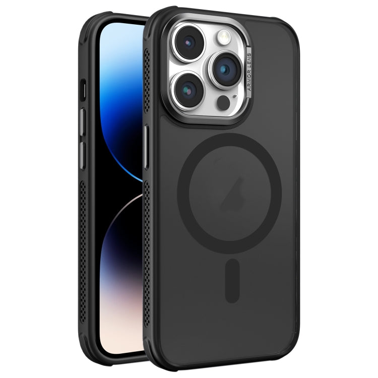 Hardware Side Cooling Skin Feel Frosted Metal Lens Frame MagSafe Phone Case, For iPhone 14, For iPhone 14 Pro, For iPhone 14 Pro Max
