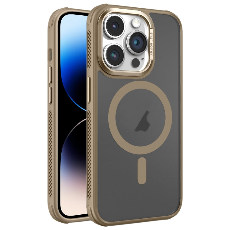 Hardware Side Cooling Skin Feel Frosted Metal Lens Frame MagSafe Phone Case, For iPhone 14, For iPhone 14 Pro, For iPhone 14 Pro Max
