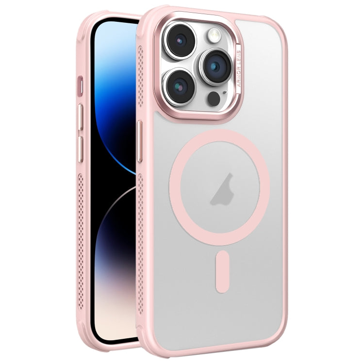 Hardware Side Cooling Skin Feel Frosted Metal Lens Frame MagSafe Phone Case, For iPhone 14, For iPhone 14 Pro, For iPhone 14 Pro Max