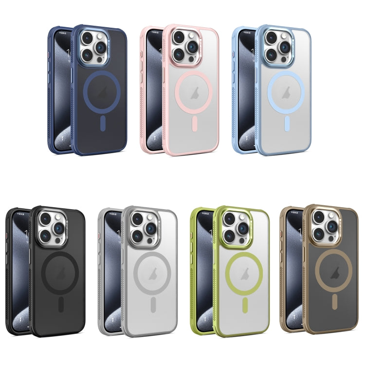 Hardware Side Cooling Skin Feel Frosted Metal Lens Frame MagSafe Phone Case, For iPhone 15 Plus, For iPhone 15, For iPhone 14 Plus