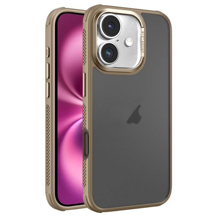Hardware Side Cooling Skin Feel Frosted Metal Lens Frame Phone Case, For iPhone 16 Pro Max, For iPhone 16 Pro, For iPhone 16 Plus