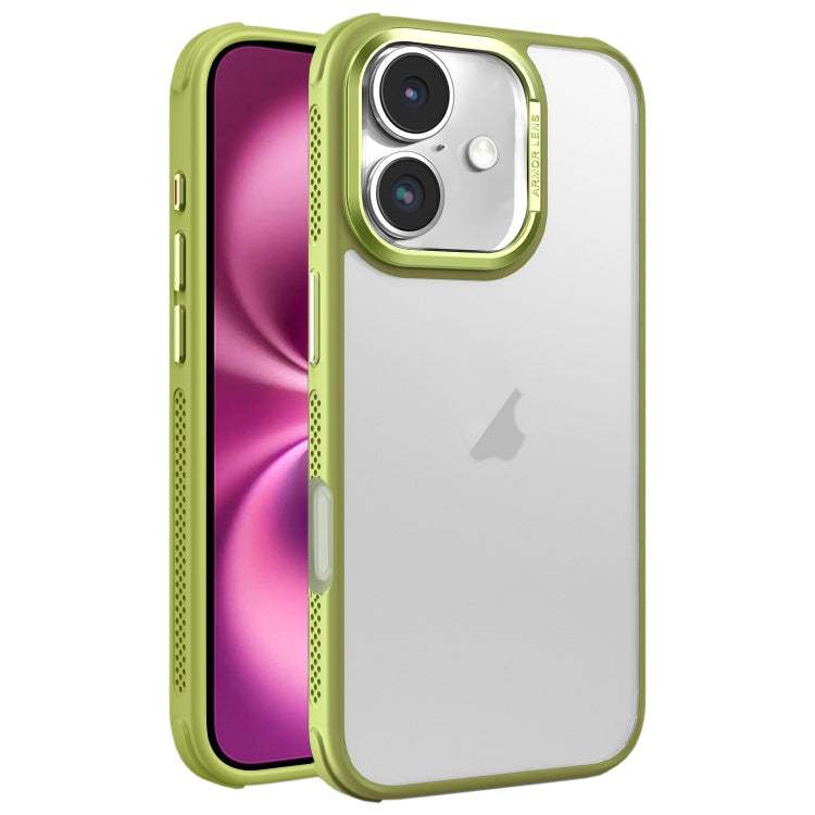 Hardware Side Cooling Skin Feel Frosted Metal Lens Frame Phone Case, For iPhone 16 Pro Max, For iPhone 16 Pro, For iPhone 16 Plus