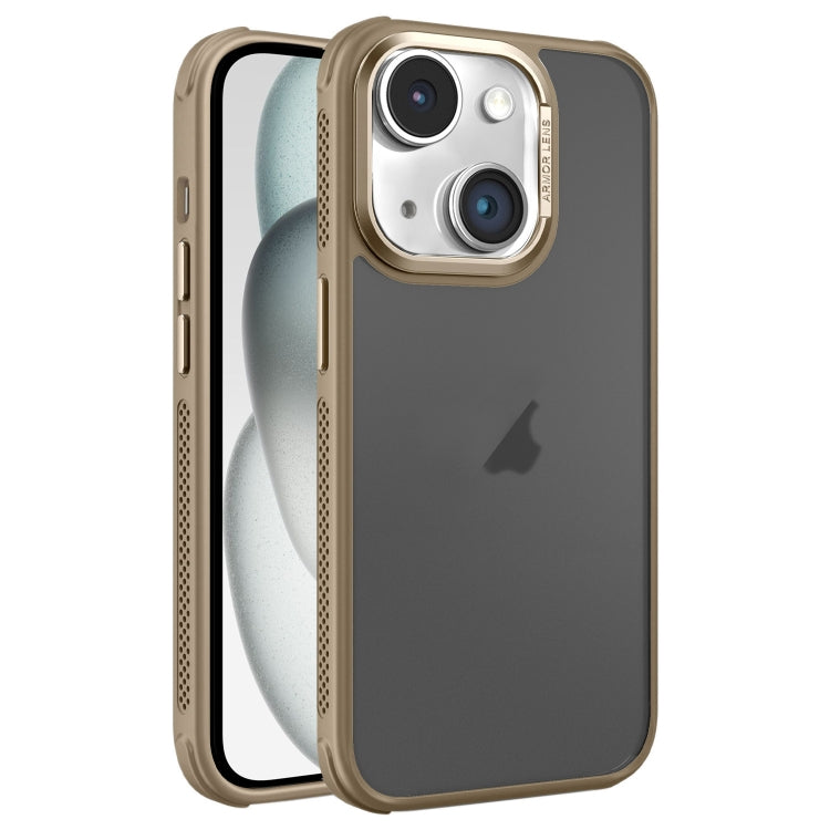 Hardware Side Cooling Skin Feel Frosted Metal Lens Frame Phone Case, For iPhone 15 Plus, For iPhone 15, For iPhone 14 Plus