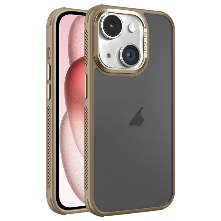 Hardware Side Cooling Skin Feel Frosted Metal Lens Frame Phone Case, For iPhone 15 Plus, For iPhone 15, For iPhone 14 Plus