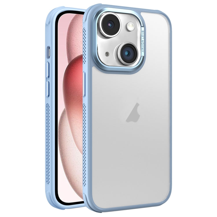Hardware Side Cooling Skin Feel Frosted Metal Lens Frame Phone Case, For iPhone 15 Plus, For iPhone 15, For iPhone 14 Plus