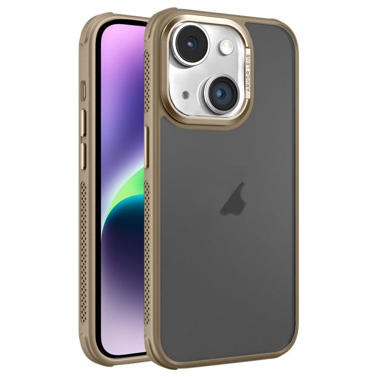 Hardware Side Cooling Skin Feel Frosted Metal Lens Frame Phone Case, For iPhone 15 Plus, For iPhone 15, For iPhone 14 Plus