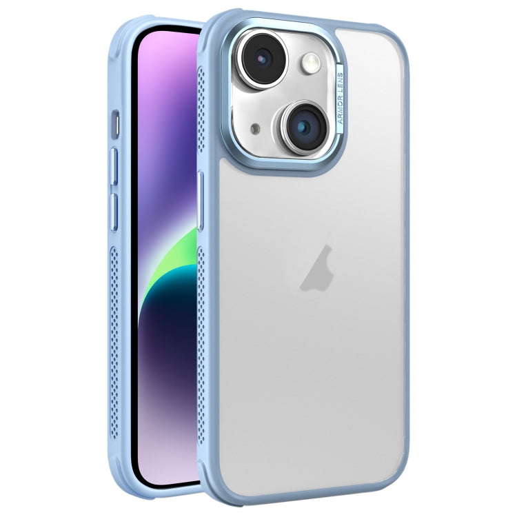 Hardware Side Cooling Skin Feel Frosted Metal Lens Frame Phone Case, For iPhone 15 Plus, For iPhone 15, For iPhone 14 Plus