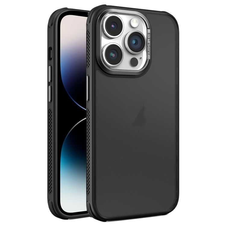Hardware Side Cooling Skin Feel Frosted Metal Lens Frame Phone Case, For iPhone 14, For iPhone 14 Pro, For iPhone 14 Pro Max