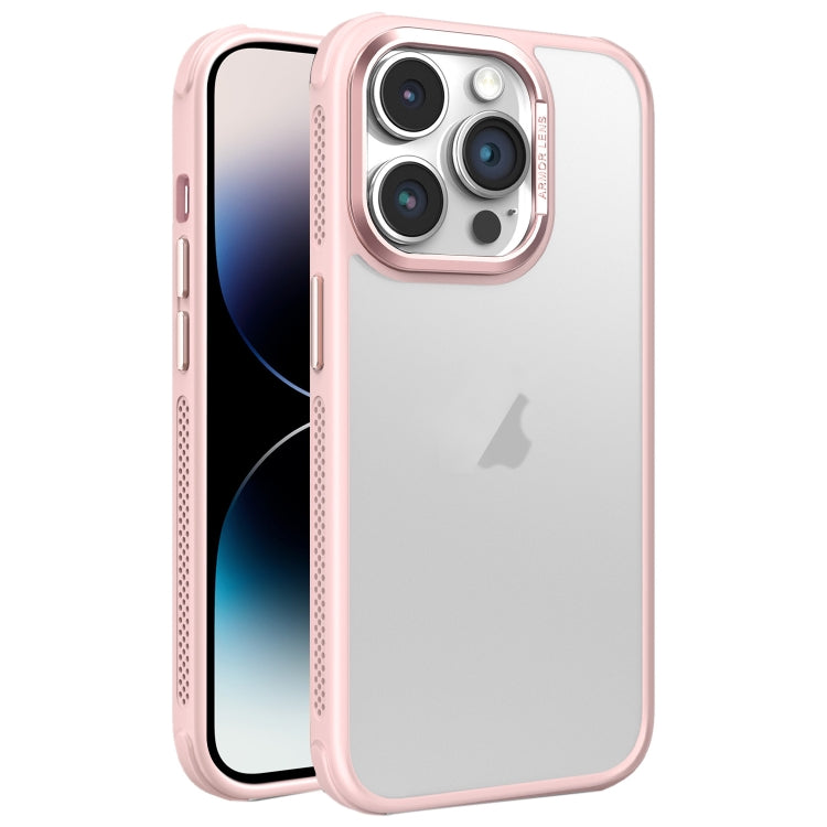 Hardware Side Cooling Skin Feel Frosted Metal Lens Frame Phone Case, For iPhone 14, For iPhone 14 Pro, For iPhone 14 Pro Max