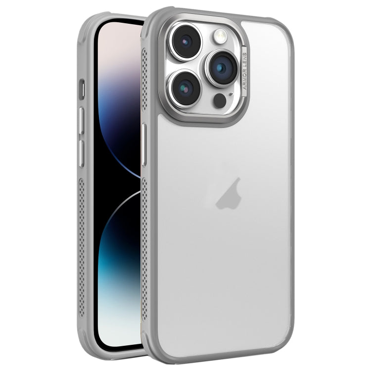 Hardware Side Cooling Skin Feel Frosted Metal Lens Frame Phone Case, For iPhone 14, For iPhone 14 Pro, For iPhone 14 Pro Max
