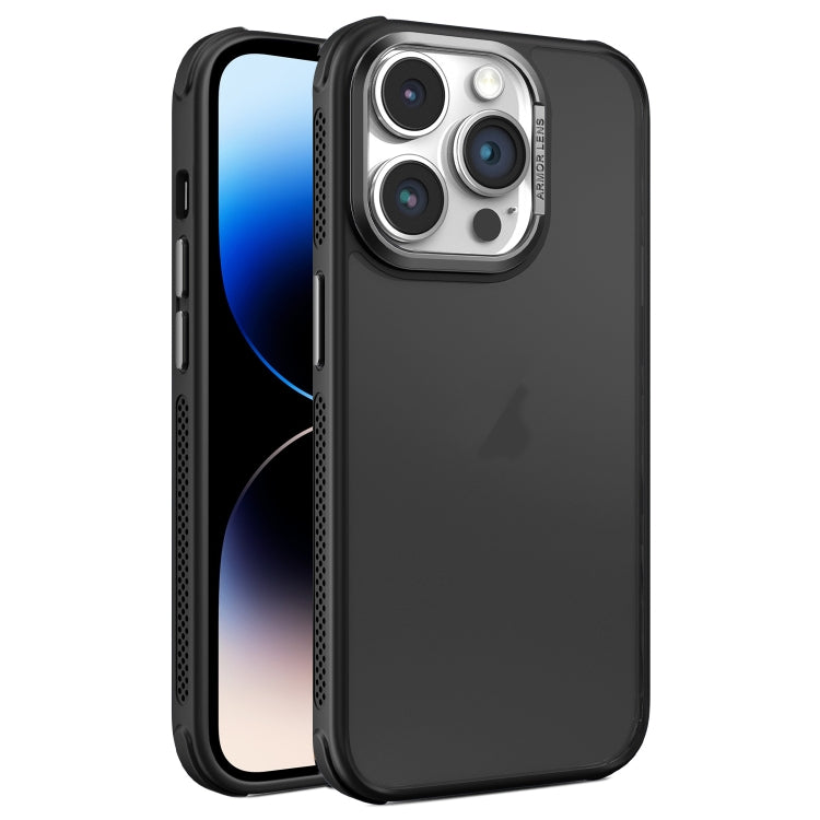 Hardware Side Cooling Skin Feel Frosted Metal Lens Frame Phone Case, For iPhone 14, For iPhone 14 Pro, For iPhone 14 Pro Max
