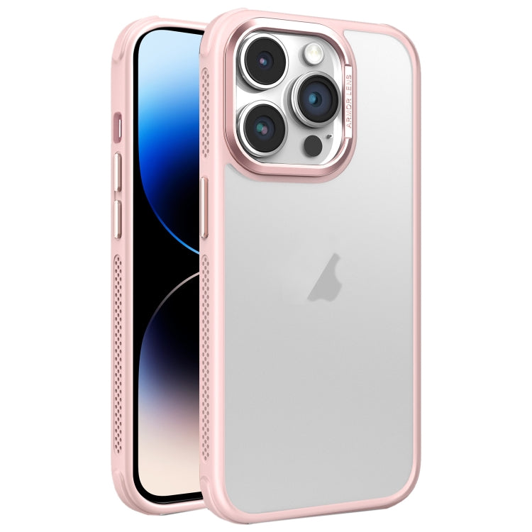 Hardware Side Cooling Skin Feel Frosted Metal Lens Frame Phone Case, For iPhone 14, For iPhone 14 Pro, For iPhone 14 Pro Max