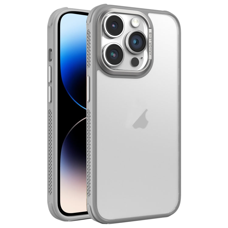 Hardware Side Cooling Skin Feel Frosted Metal Lens Frame Phone Case, For iPhone 14, For iPhone 14 Pro, For iPhone 14 Pro Max