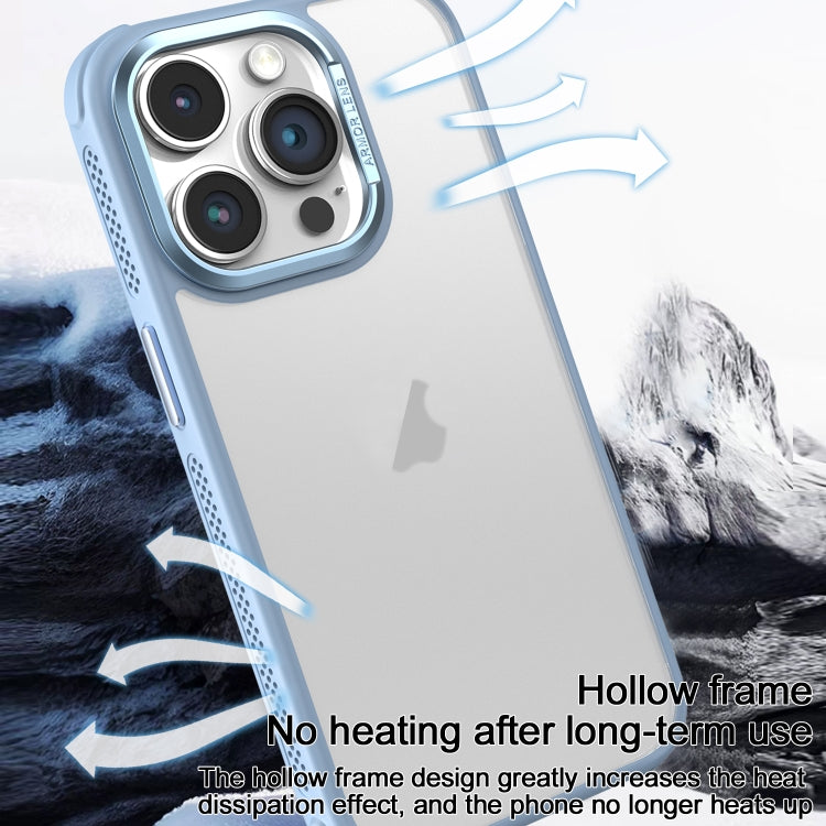 Hardware Side Cooling Skin Feel Frosted Metal Lens Frame Phone Case, For iPhone 15 Plus, For iPhone 15, For iPhone 14 Plus