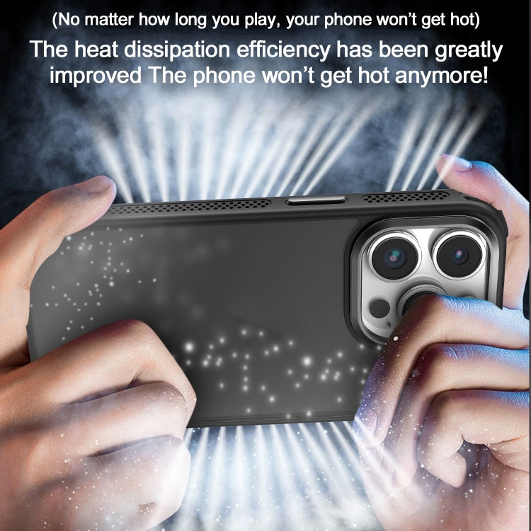 Hardware Side Cooling Skin Feel Frosted Metal Lens Frame Phone Case, For iPhone 15 Plus, For iPhone 15, For iPhone 14 Plus